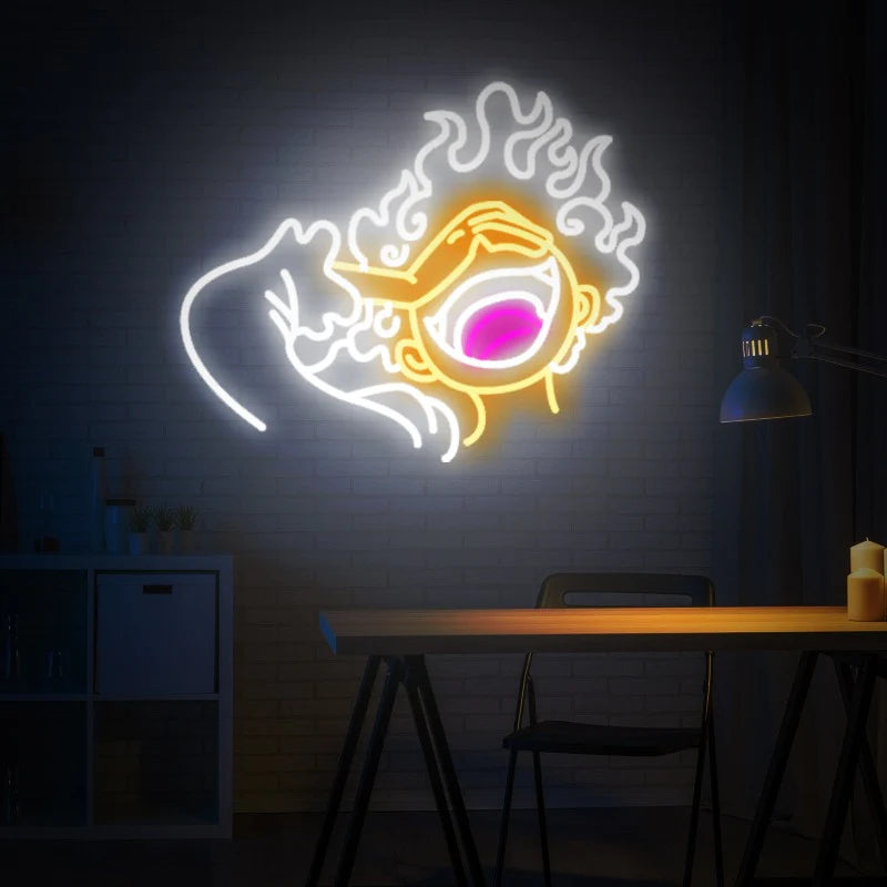Luffy Gear 5 Neon Sign