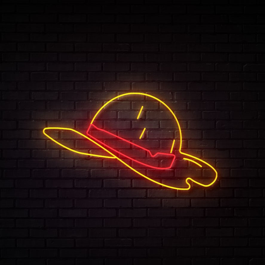 Straw Hat Pirate Neon Sign
