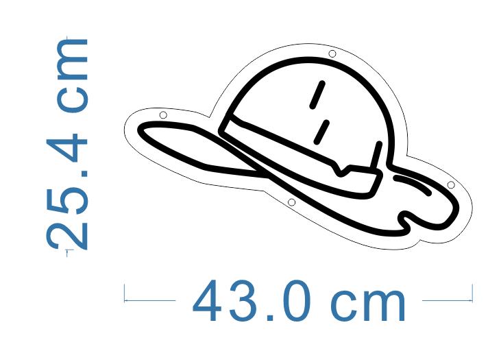 Straw Hat Pirate Neon Sign