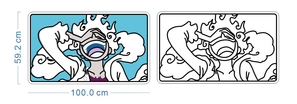 Luffy Gear 5 Neon Sign