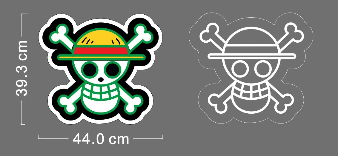 Straw Hats Jolly Roger Neon Sign