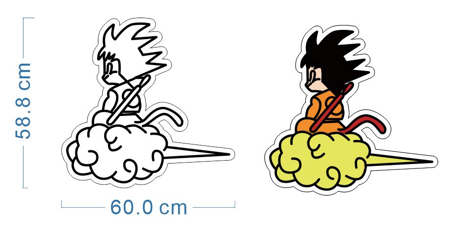 Goku on Flying Nimbus Neon Sign