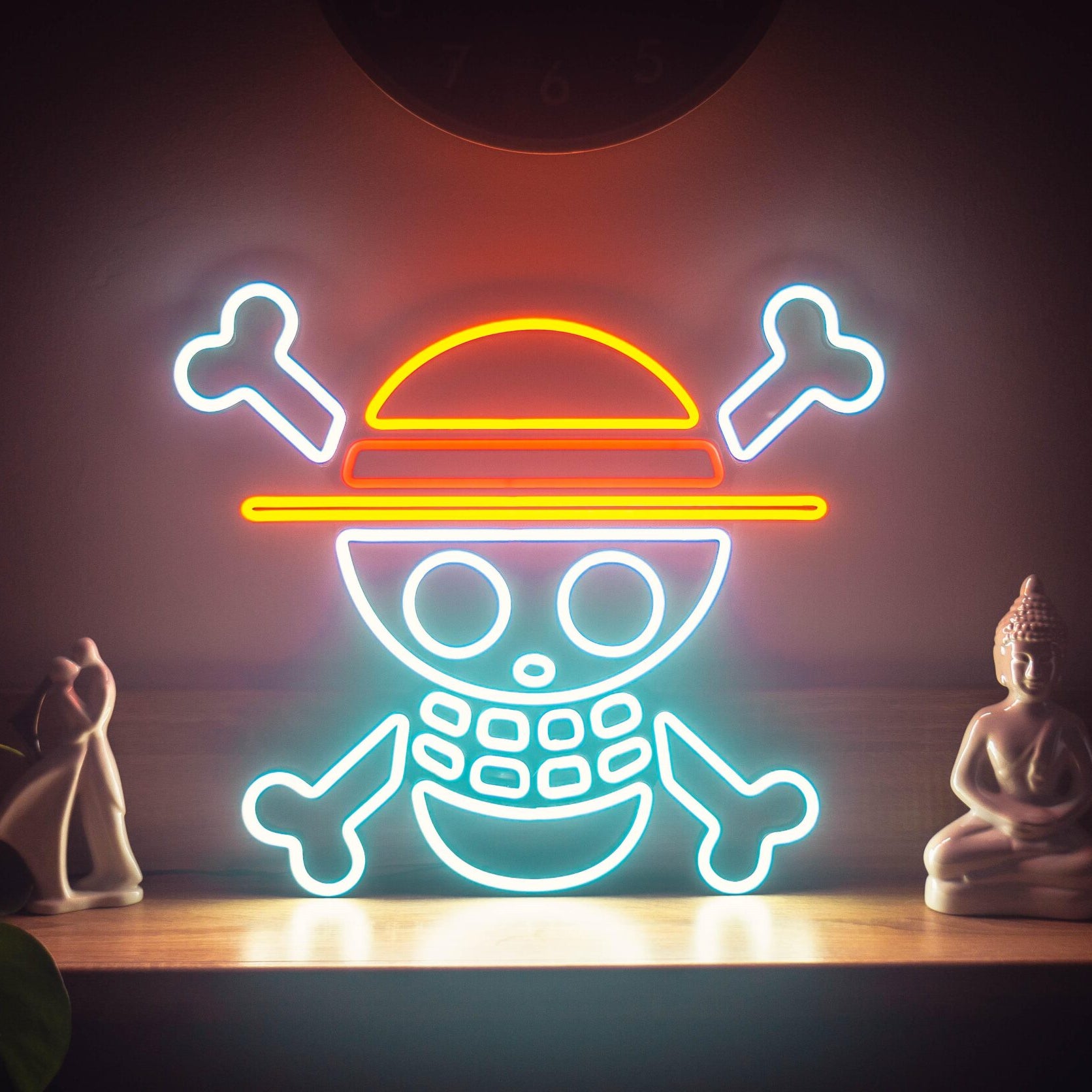 Straw Hats Jolly Roger Neon Sign