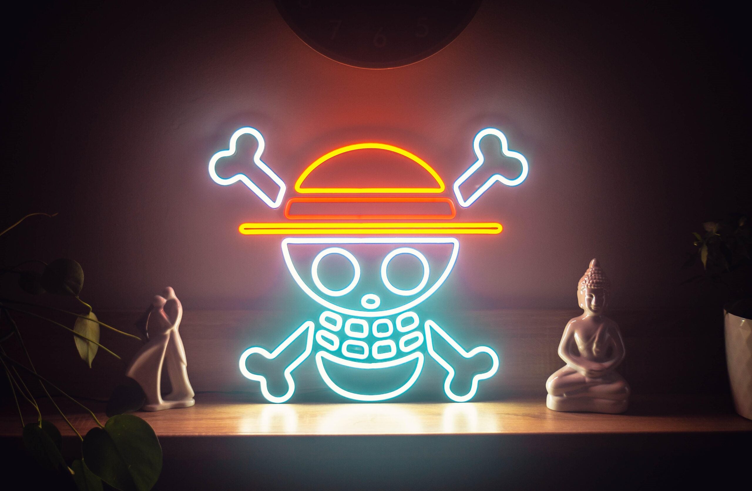 Straw Hats Jolly Roger Neon Sign